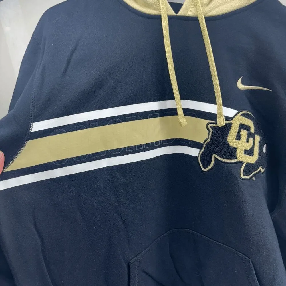 Vintage‎ Nike University of Colorado Buffaloes Hoodie Mens L Puffy Ralph Deion